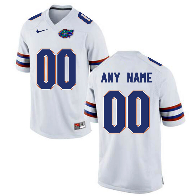 Men Florida Gators Customized College Football Jersey  White